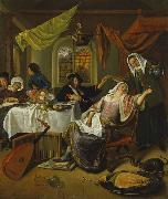 Jan Steen The Dissolute Household oil